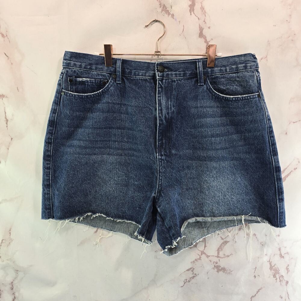 Smith & Rogue Shorts Womens 34 Jean Denim High Rise Medium Wash Cut Off 73